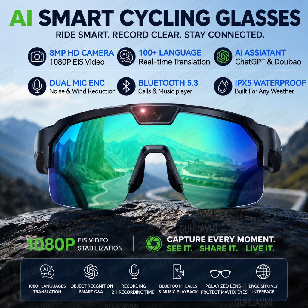 Audio With Music Ai - 2026 Upgrade Smart Glasses with 8MP