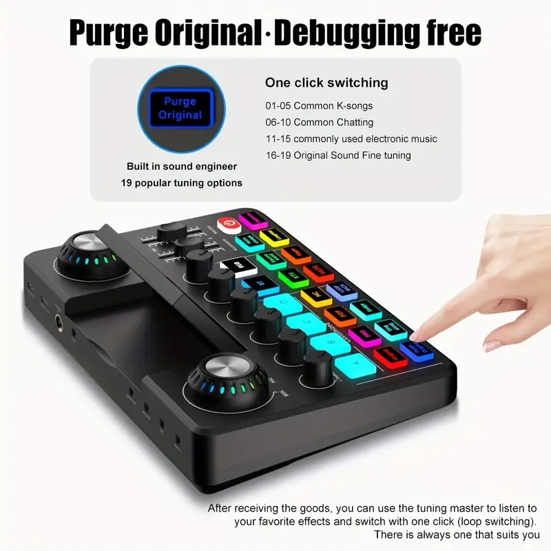 Audio Music Changer - Audio Mixer, Live Sound Card With