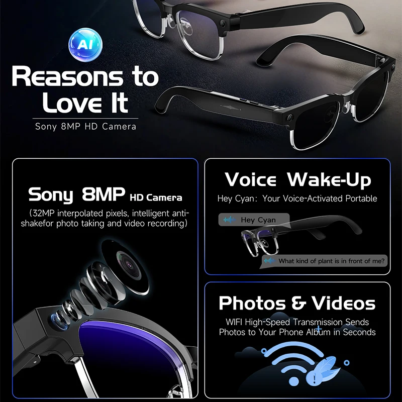 AI Smart Translation Glasses W - Audio Music Recognition review and price