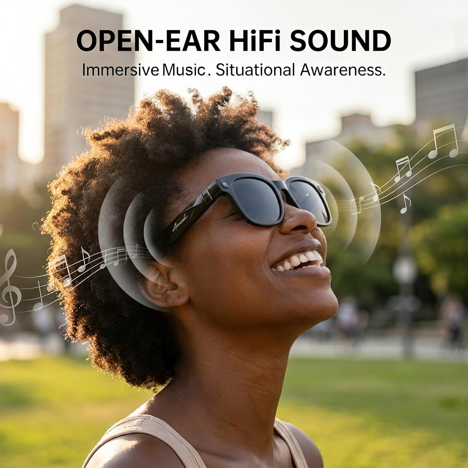 AI Smart Glasses with Camera,  - Audio Music Recognition review and price
