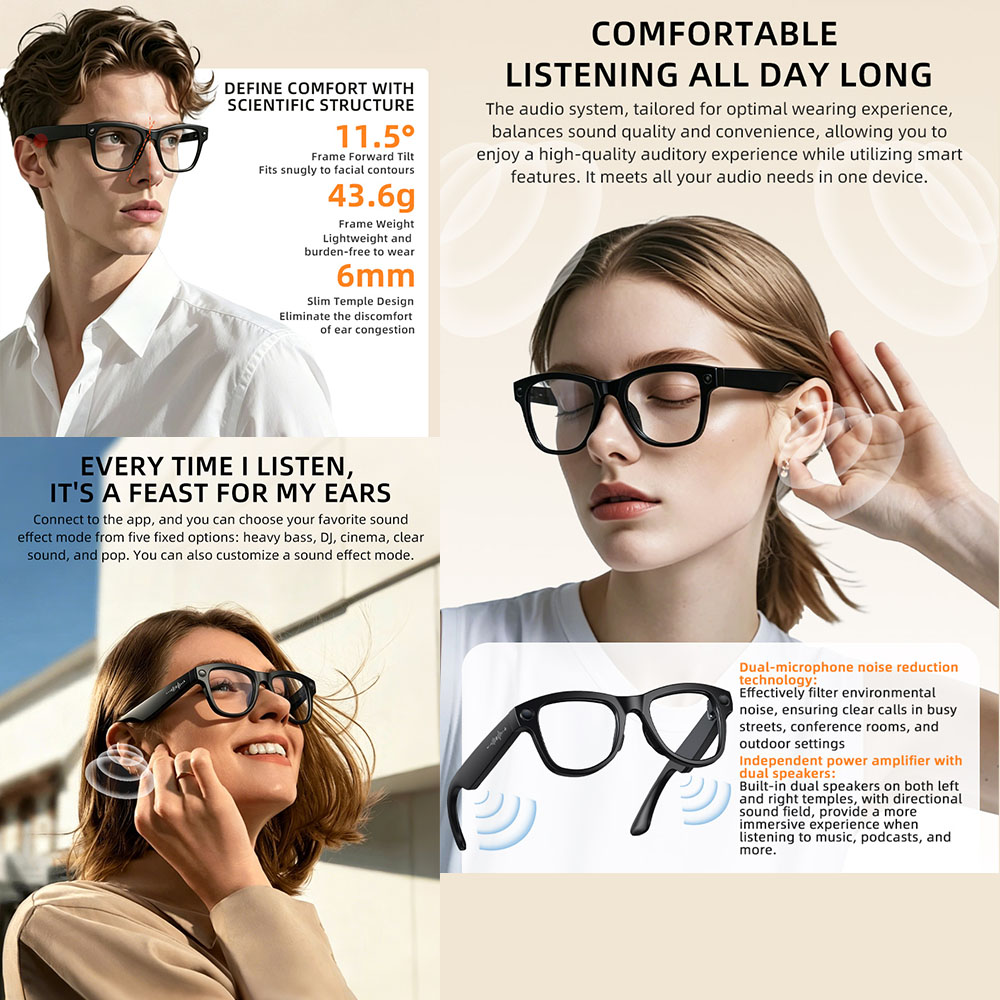 2026 AI Smart Glasses with Cam - Audio Music Recognition review and price