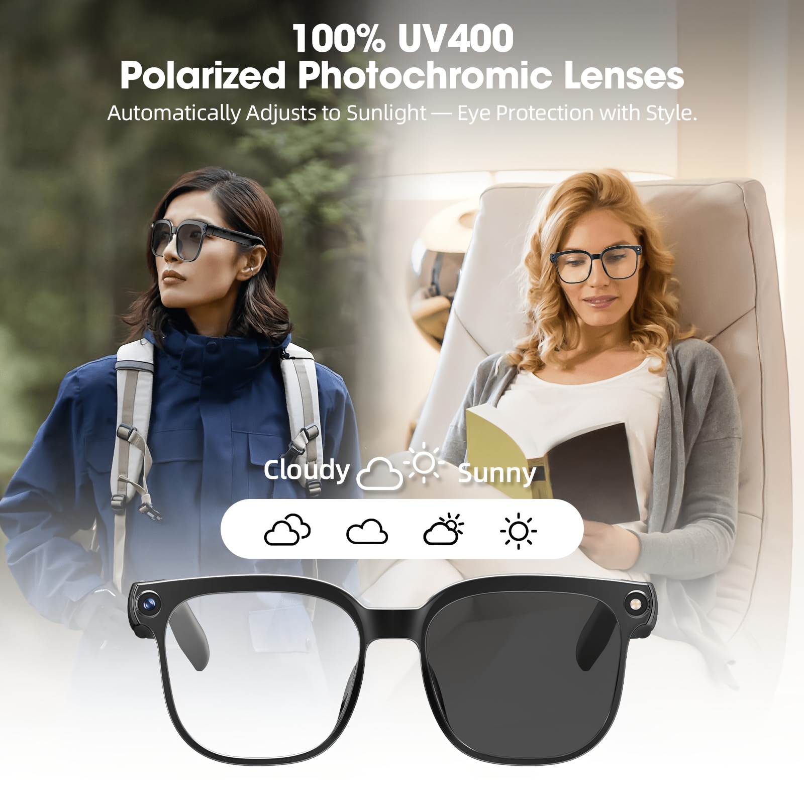 Smart camera glasses, 8-megapi - Audio Music Recognition review and price