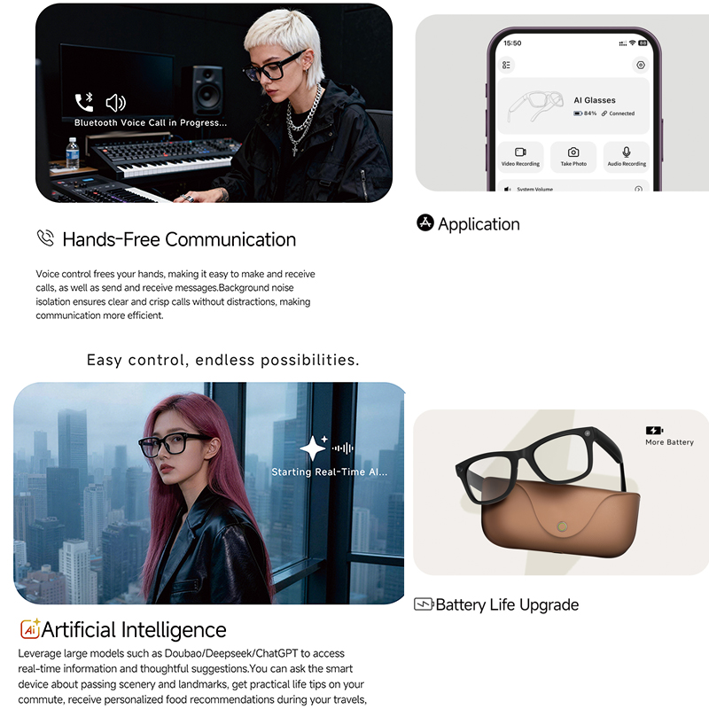 2026 AI smart Glasses HD 800W  - Audio With Music Ai review and price