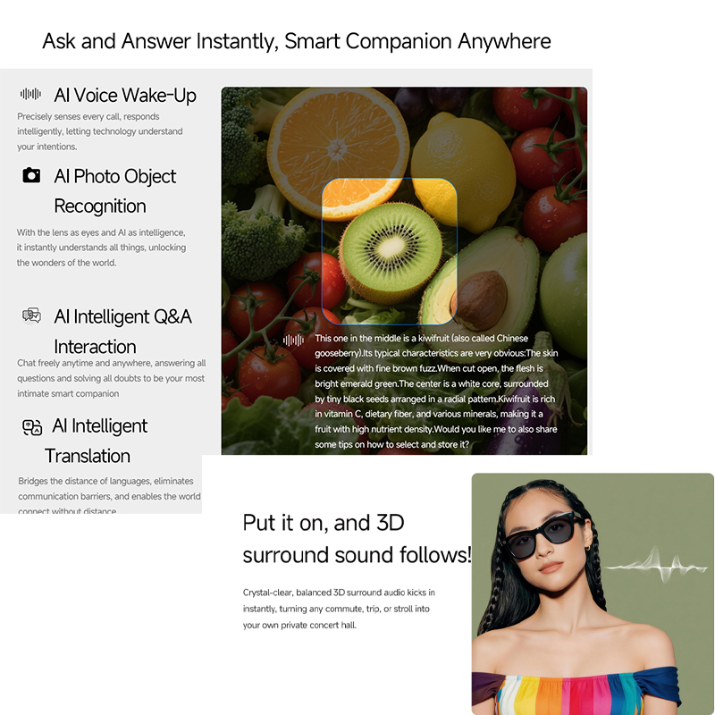 2026 AI smart Glasses HD 800W  - Audio With Music Ai review and price