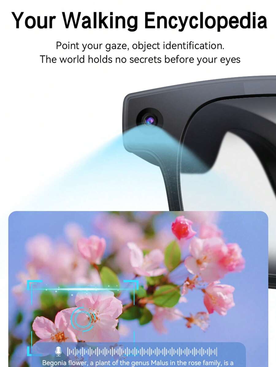 AI Smart Glasses With 8MP HD C - Audio Music Recognition review and price