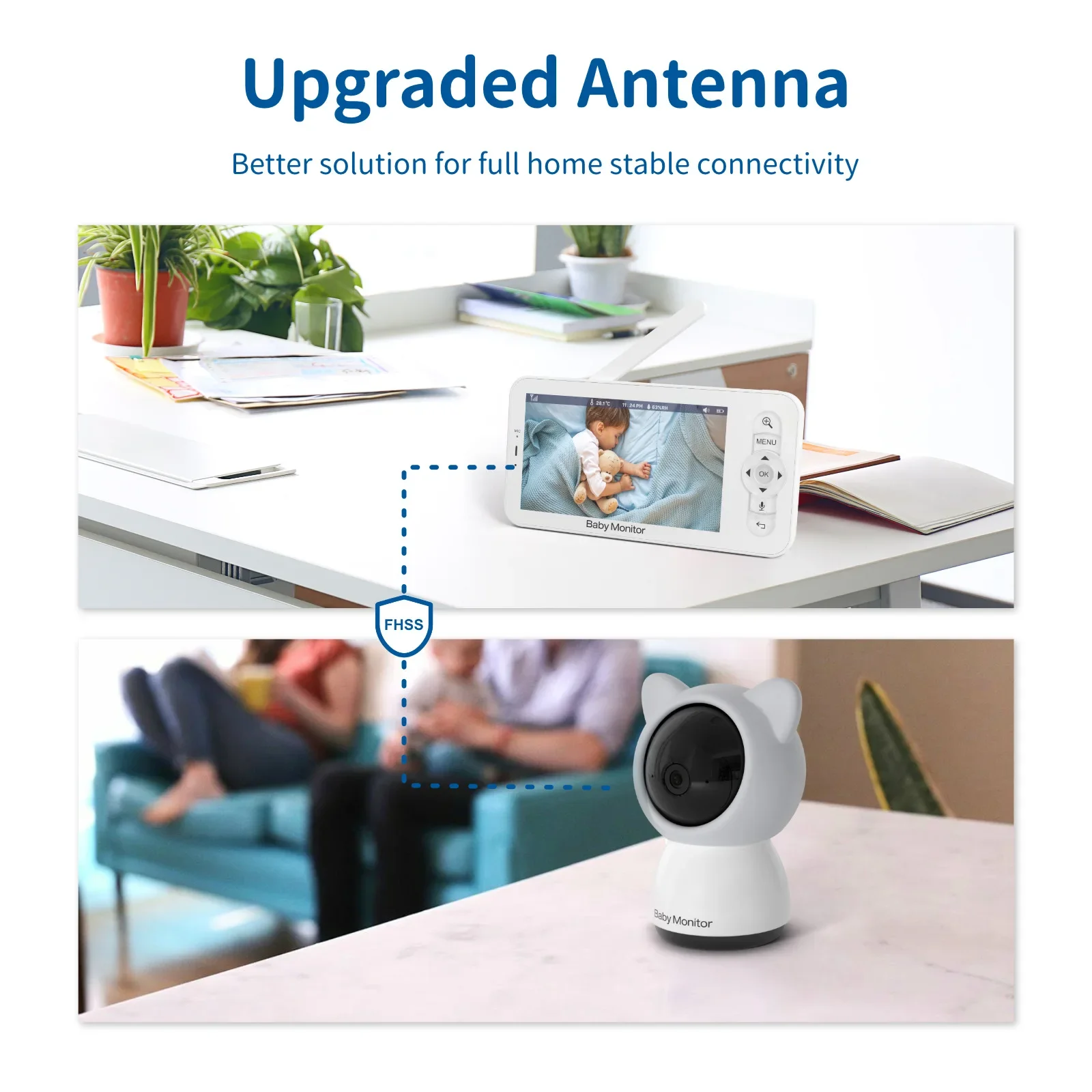 Baby Monitor HD 5 Inch LCD Two - Audio Music Apps review and price