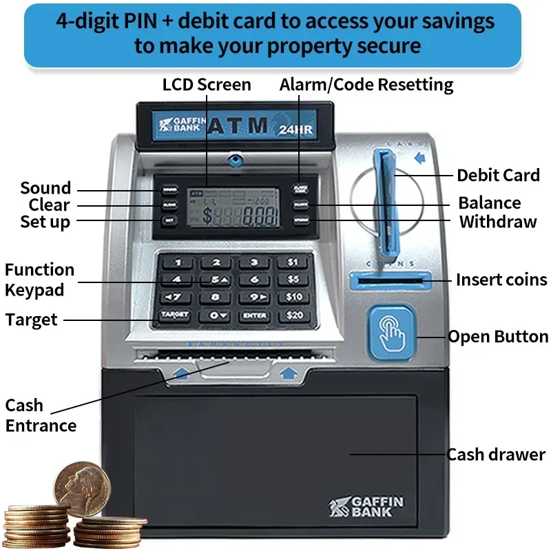 Children ATM Automatic Deposit - Audio Music Maker review and price