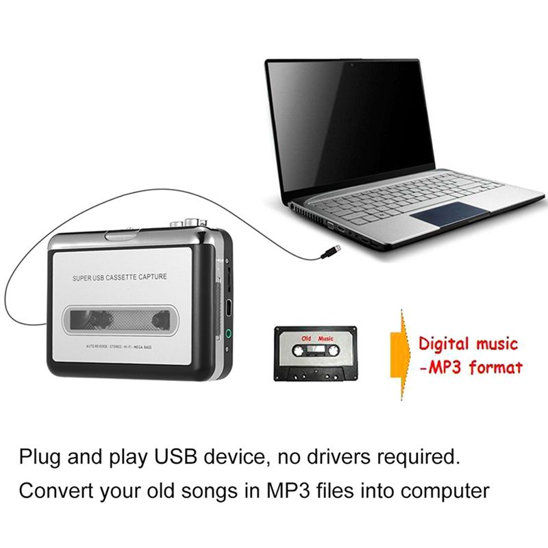 B27B USB Cassette Tape To MP3  - Audio Music Converter To Mp3 review and price
