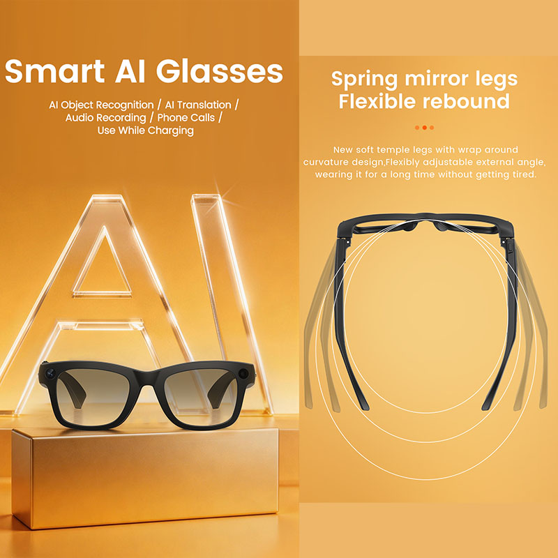 AI Smart Glasses 800W Camera A - Audio Music Recognition review and price