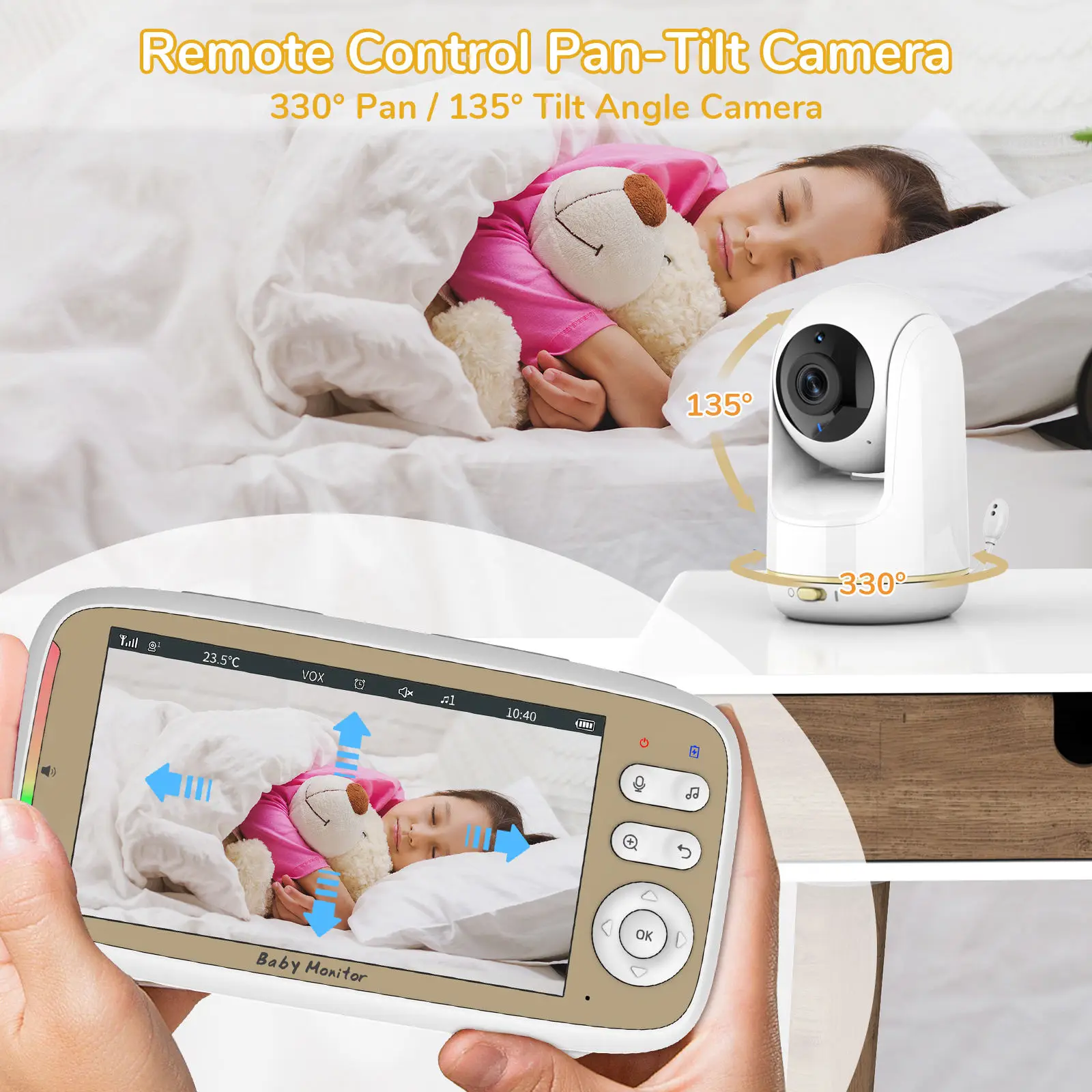 5 Inch Baby Monitor 3X Zoom PT - Audio Music Apps review and price