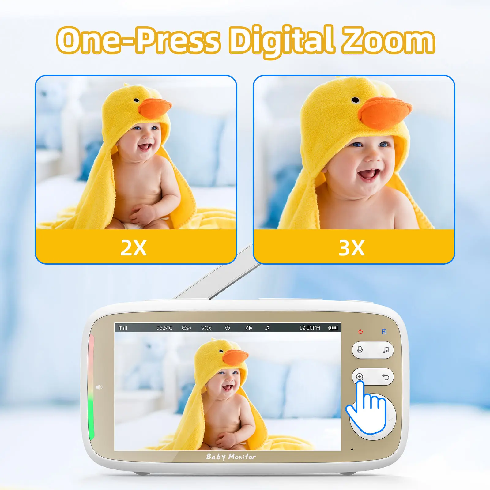 5 Inch Baby Monitor 3X Zoom PT - Audio Music Apps review and price