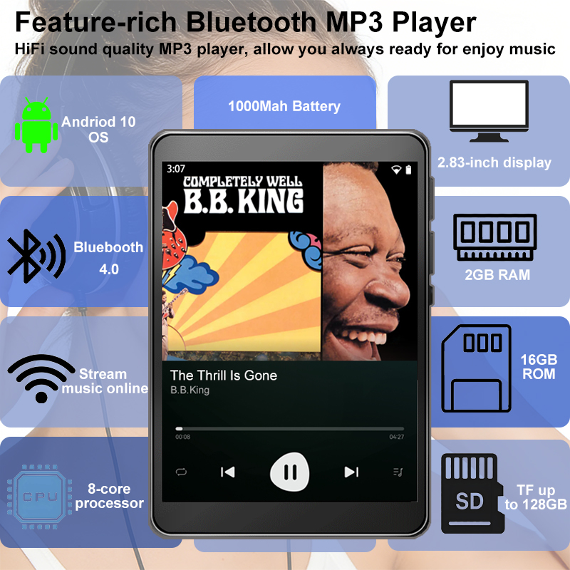 WiFi MP3 Player Andriod 10 Spo - Audio Music For Download review and price